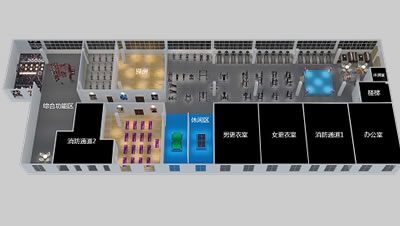 2000m2商用健身俱樂部器材配置方案